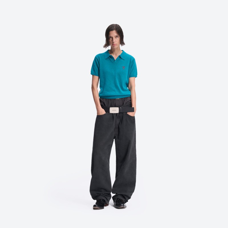 Logo Embroidered Polo Knit